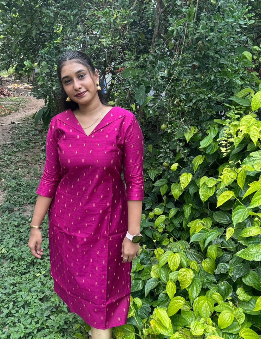 Majenta Rawsilk Kurti