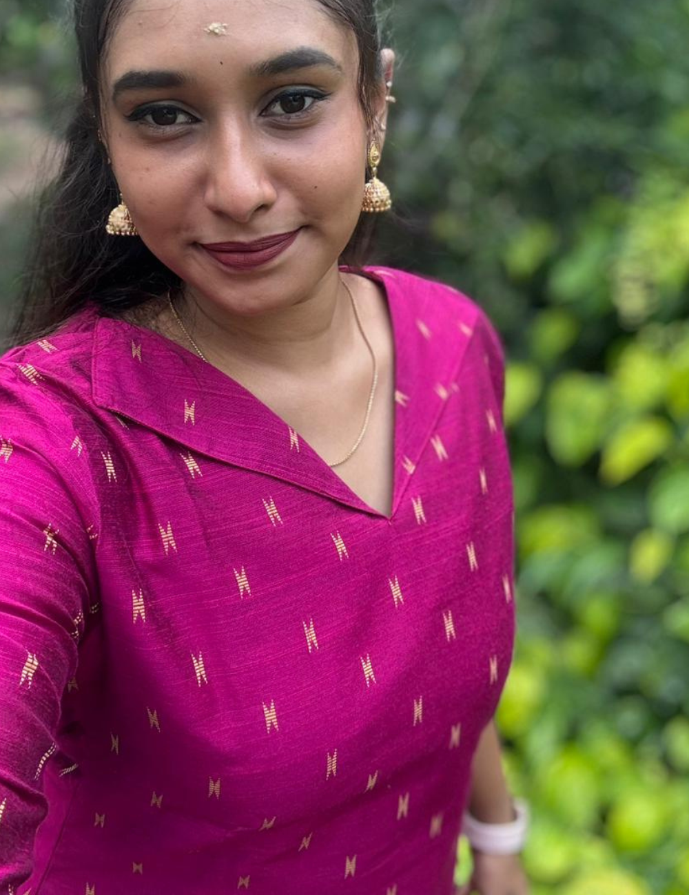 Majenta Rawsilk Kurti