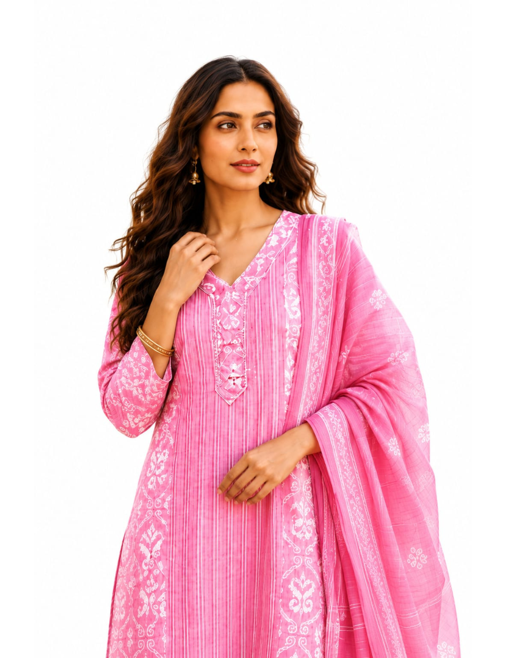 Blush Charm – Jaipur Cotton Straight-Cut Suit Set