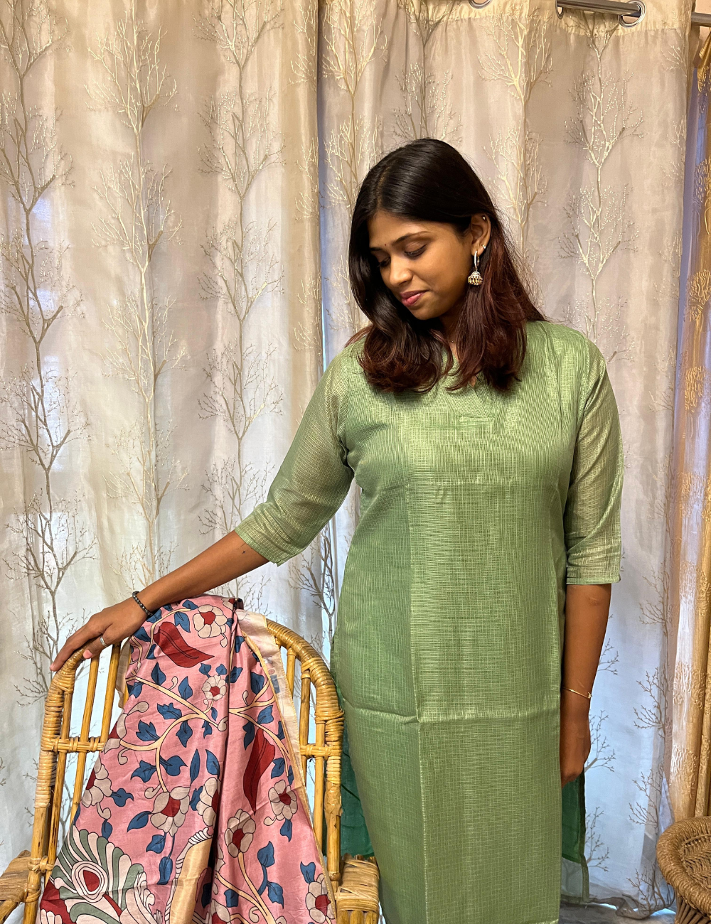 Light Green Kota Salwar Full Set