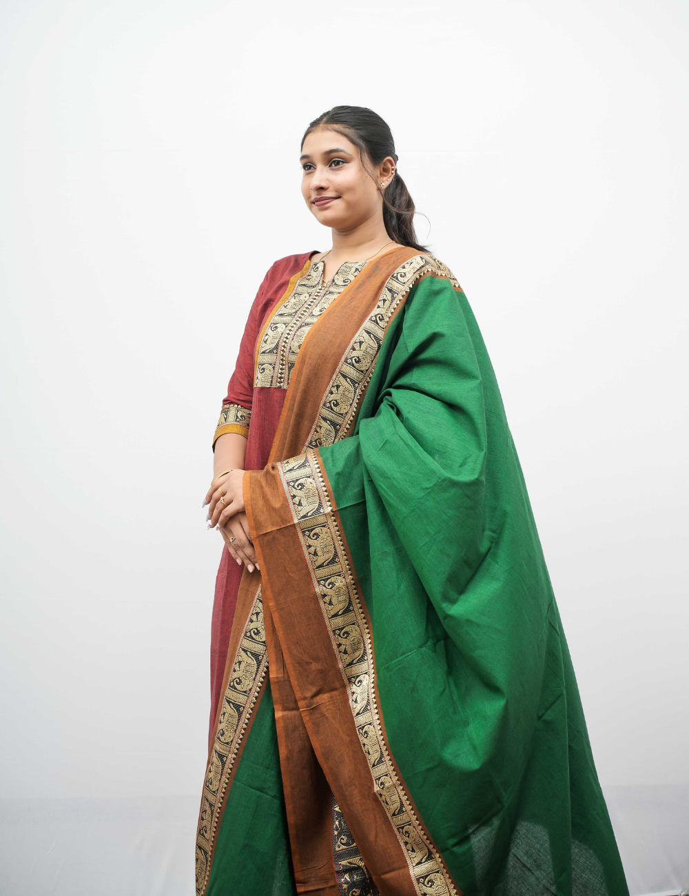 South Cotton Kurti and Dupatta
