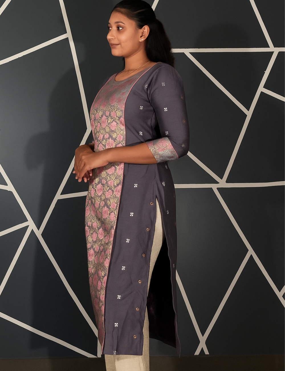 Rawsilk with Banaras touch Kurti