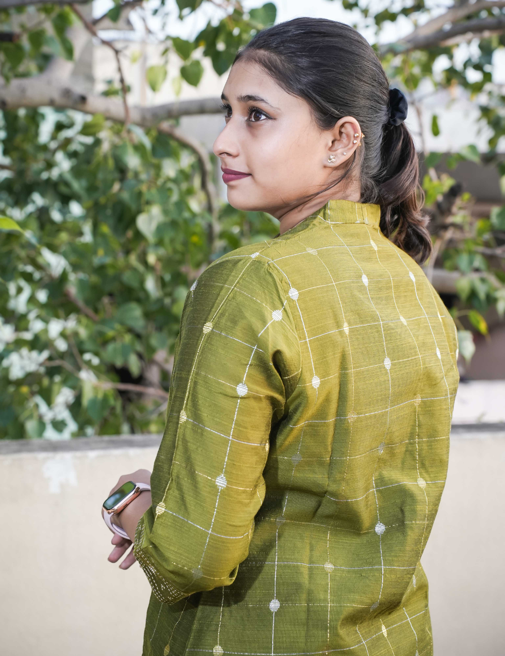 Olive green Kurti with Pant